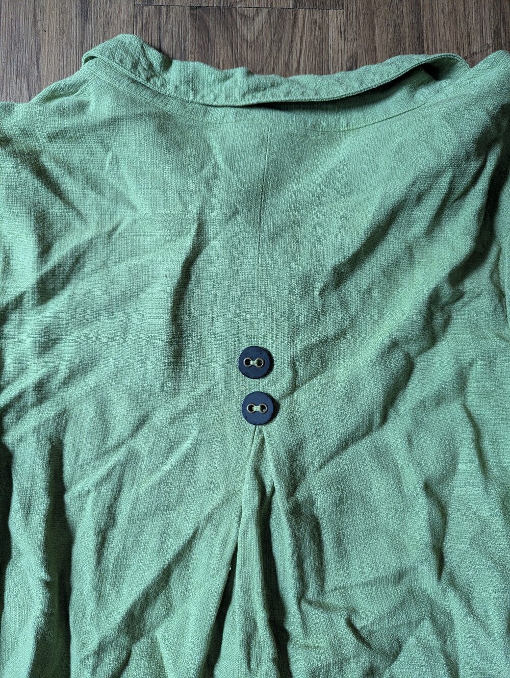 Habitat Women's Green Button-Front 3/4 Sleeve Tunic Top Sz M - Picture 5 of 7